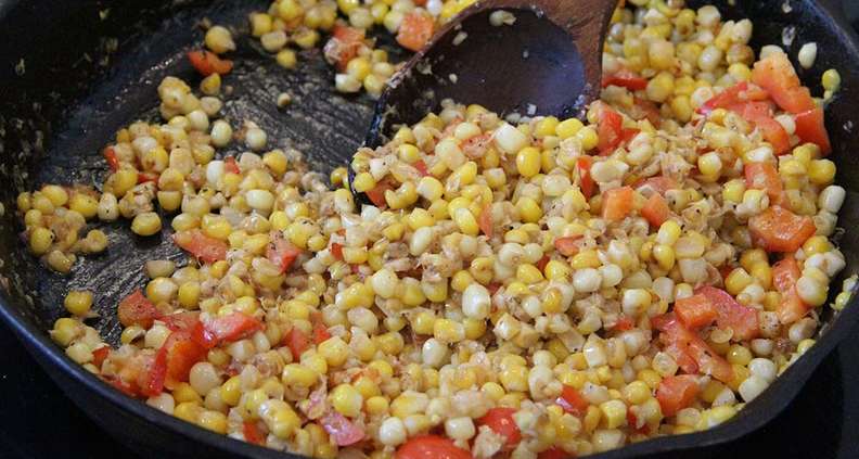 Skillet corn comes together quickly.